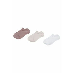 Sosete dama Reya set de 3 perechi bej - alb - albastru deschis - Alb imagine