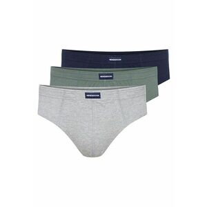 Chiloti barbati Classic set de 3 perechi bleumarin - verde khaki - gri deschis XXL - Multicolor imagine