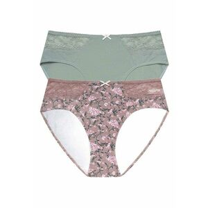 Chiloti de tip figi Hally set de 2 perechi verde - roz - Verde imagine