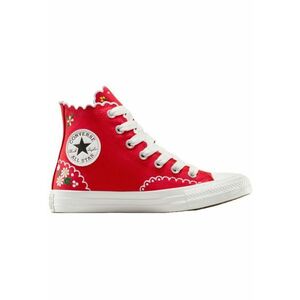 Tenisi unisex Chuck Taylor All Star Embroidered Flowers High Top - Rosu imagine