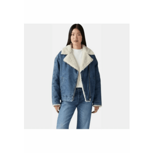 Jacheta dama Sherpa Flight - bumbac - albastru imagine