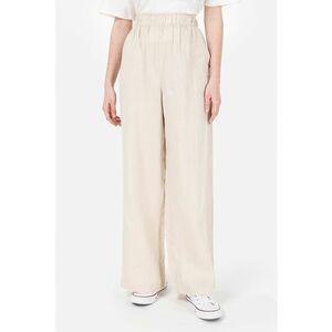 Pantaloni ampli cu talie elastica - Bej deschis imagine