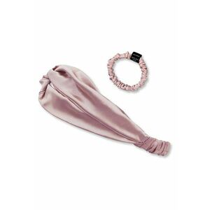 Set de bentita de matase si elastic de par - Roz imagine