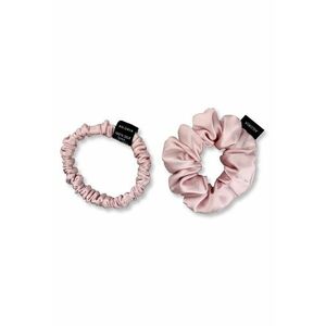 Set Set de elastice de par din matase - 2 piese - Roz imagine