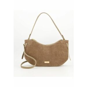 Geanta dama model Messenger - piele intoarsa - 23x42x6 - - curea - Maro imagine