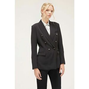 Sacou cu doua randuri de nasturi - Negru imagine