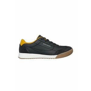 Pantofi sport de piele ecologica si piele intoarsa - Negru/Galben imagine