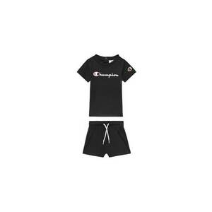 Set tricou si pantaloni scurti pentru baieti 307055 - Bumbac - 86 CM - Negru imagine