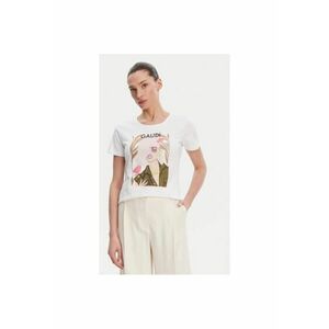 Tricou dama 511BD64035 - Bumbac - Alb - Alb imagine