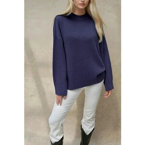 Pulover dama - confortabil - albastru cobalt - tricot imagine
