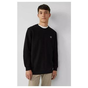 Bluza barbati - cu decolteu la baza gatului - logo - Negru - Negru imagine