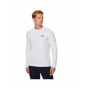 Bluza barbati - Emporio Armani bumbac si elastan - alb imagine