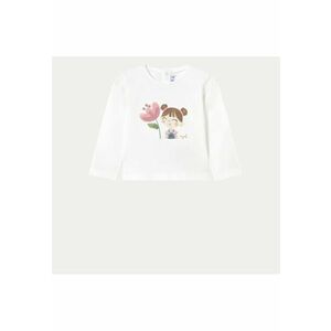 Bluza fete 1050 - Bumbac/Elastan - Alb - Alb imagine