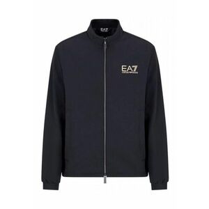 Geaca neagra - 88% poliamida - 12% elastan - cu logo auriu - Negru imagine