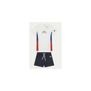 Set tricou si pantaloni scurti baieti 307012 - Bumbac - Alb/Bleumarin - Alb/Bleumarin imagine