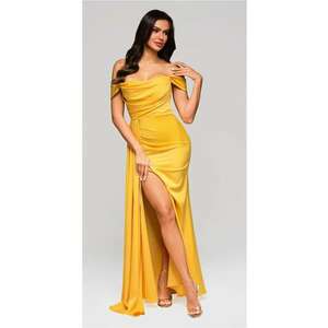 Rochie de seara Maxi LA-OM-DLR188 - Galben imagine
