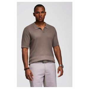 Tricou polo din viscoza OM-POSS-0160 - Bej imagine