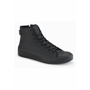 Pantofi sport inalti cu fermoar OM-FOTH-0184 - Negru imagine