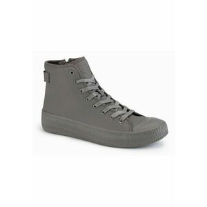 Pantofi sport inalti cu fermoar OM-FOTH-0184 - Bej inchis imagine