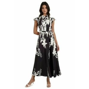 Rochie maxi - Negru/Alb - Textil imagine
