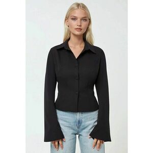 Camasa dama bumbac - negru imagine