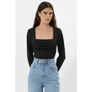 Bluza dama - cu volane - Negru imagine