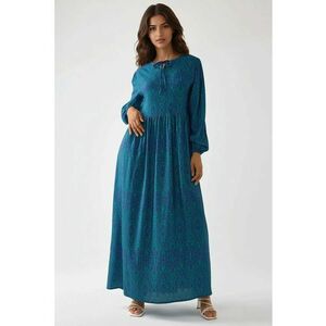 Rochie A - imprimeu - guler rotund - textil imagine