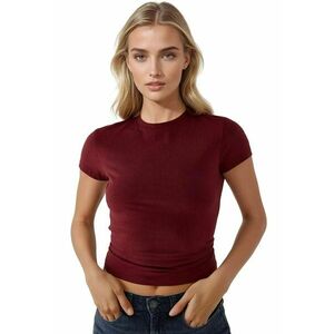 Tricou dama - slim fit - jerseu - rosu imagine