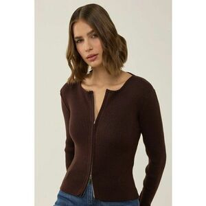 Cardigan dama - Sabrina - maro - tricot imagine