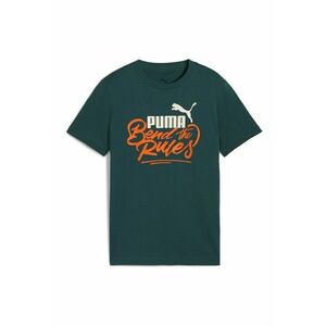 Tricou cu model grafic si decolteu la baza gatului MID90s - Negru/Portocaliu imagine
