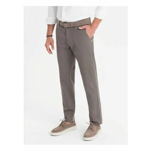 Pantaloni chino REGULAR FIT cu textura delicata OM-PACP-0184 - Gri imagine