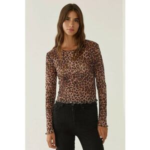 Bluza dama cu guler rotund - Multicolor imagine