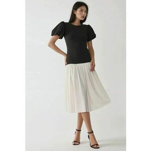 Rochie midi - mulata - guler rotund - tricotata imagine