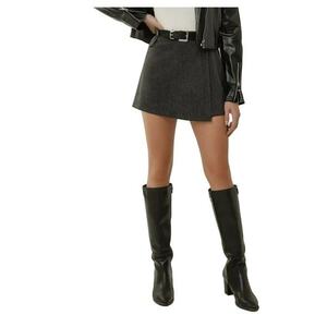 Fusta pantalon mini dama poliester - gri imagine