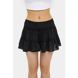 Fusta mini dama - poliester - Negru - imagine