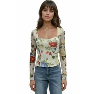 Bluza dama - Multicolor - Jerseu - Floral imagine