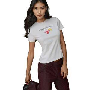 Tricou dama - imprimeu modern - alb - jerseu imagine