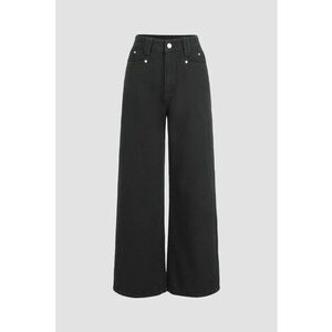 Blugi dama talie inalta - croiala larga - negru - denim imagine