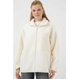 Jacheta dama - Bej - Blana artificiala - imagine