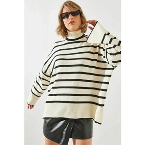 Pulover dama guler inalt - dungi - tricot - imagine