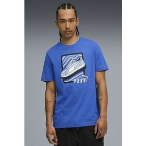 Tricou de bumbac cu imprimeu grafic - Albastru pastel imagine