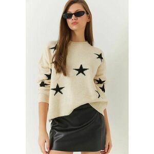 Pulover dama acrilic - guler rotund - model stea - tricot - imagine