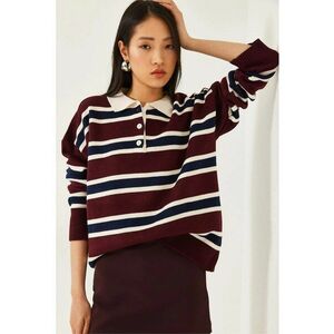 Pulover dama - cu dungi - tricot - imagine