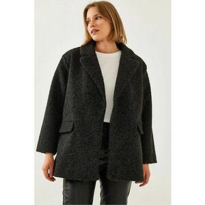 Palton dama - Supradimensionat - Negru - Fleece imagine