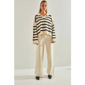 Set coordonat - Tricotat cu dungi - guler clasic - tricot - imagine