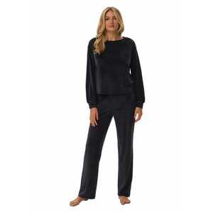 Set trening dama Jazzy - gri - catifea - maneca lunga - regular fit - imagine