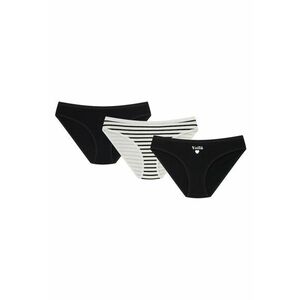 Chiloti dama - set 3 perechi - negru-alb - bumbac imagine