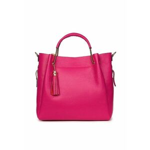 Geanta Fabiana din piele naturala pentru dama - Fucsia - 32x32cm imagine