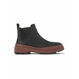 Ghete Chelsea de piele nabuc Brutus Trek 51787 - Negru imagine