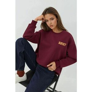 Hanorac dama - brodat - rosu inchis - textil imagine